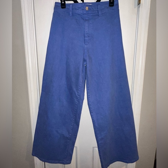 Universal Thread Denim - Sailor High-Rise Wide Leg Relaxed Fit Ankle Jeans - Blue, Women’s Size 6, Trendy